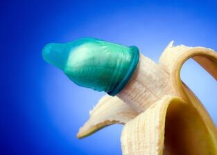 Condom on the banana