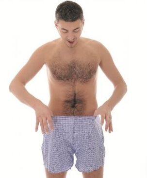 Man surprised by the increase in penis exercise